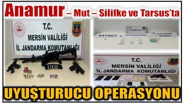 Anamur Dahil 4 İlçede Uyuşturucu Operasyonu ; 6 Gözaltı