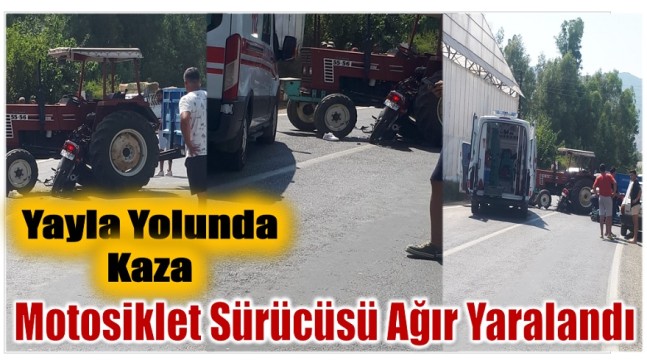 Yayla Yolundaki Kazada 1 Kişi Ağır Yaralandı