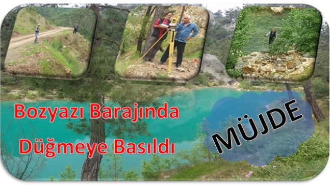 Bozyazı Barajı Harita alımı Çalışmaları Devam Ediyor