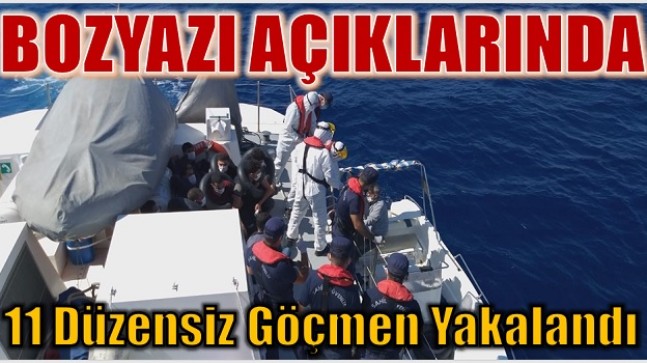 BOZYAZI AÇIKLARINDA !! DÜZENSİZ GÖÇMEN YAKALANDI