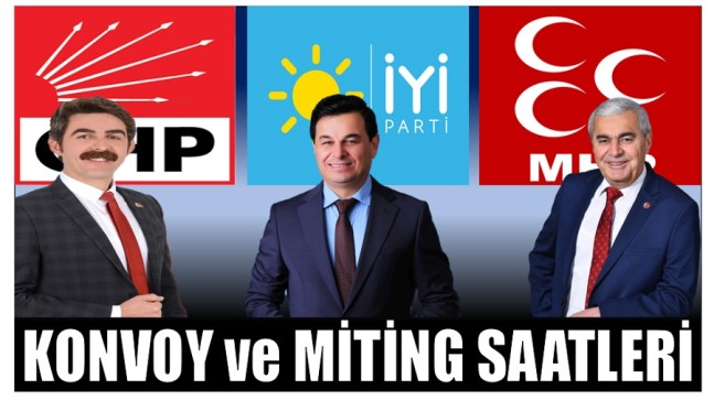 Bozyazı’da Partilerin Konvoy ve Miting Saatleri