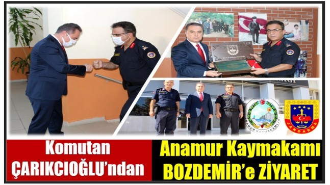 Komutanlarımız ÇARIKCIOĞLU ve ŞEN’den Anamur Kaymakamı BOZDEMİR’e ” Hoş Geldin ” Ziyareti