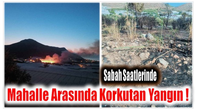 Mahalle Arasında Korkutan Yangın