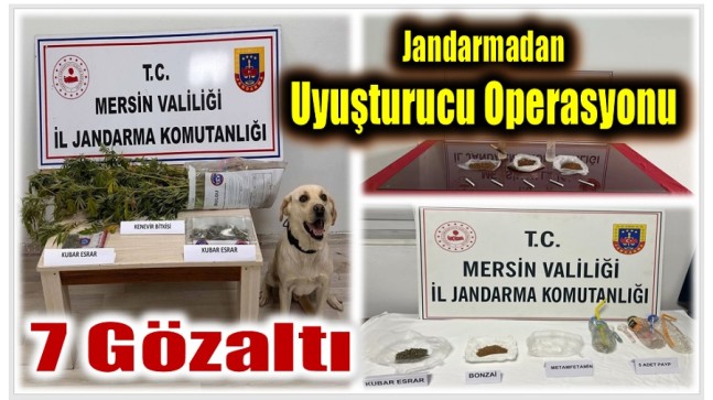 Jandarmadan 4 ilçede 5 Ayrı uyuşturucu Operasyonu