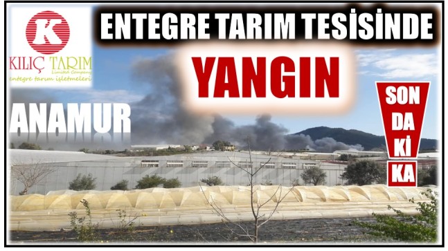 ANAMUR’UN EN BÜYÜK ENTEGRE TESİSİNDE YANGIN