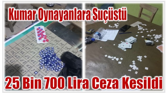 Kumar Oynayan Şahıslar Suçüstü Yakalandı