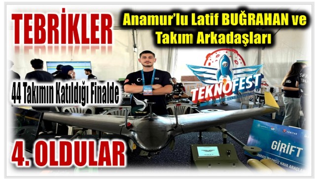TEBRİKLER Latif Buğrahan ve Ekip Arkadaşları ! TEKNOFEST FİNALİNDE 4. OLDULAR