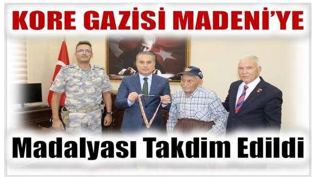 KORE GAZİSİ MADENİ’YE YENİ MADALYASI TAKDİM EDİLDİ