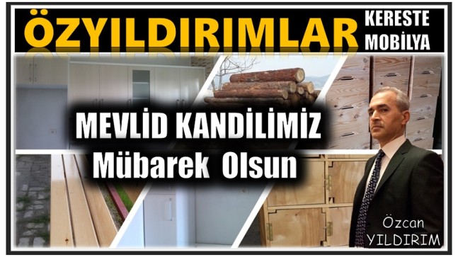 ÖZYILDIRIMLAR MOBİLYA’DAN MEVLİD KANDİLİ MESAJI