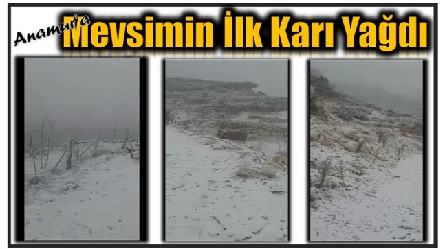 Anamur’da Mevsimin İlk Karı Yağıyor
