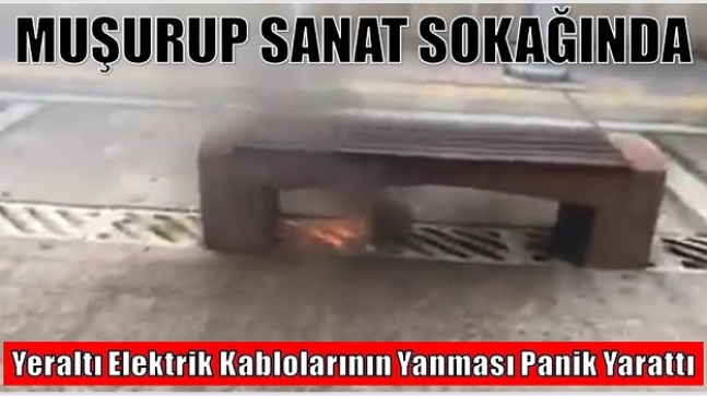Anamur’da Yeraltı Elektrik Kabloları Yandı