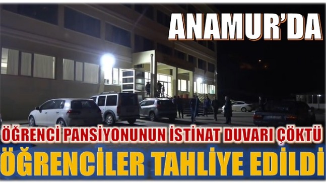 ÖĞRENCİ PANSİYONUNUN İSTİNAT DUVARI GÖÇTÜ