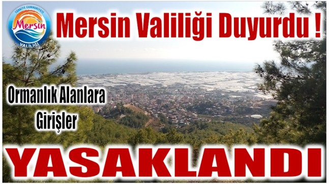 Mersinliler Dikkat ! Ormanlık Alanlara Girişler Yasaklandı !