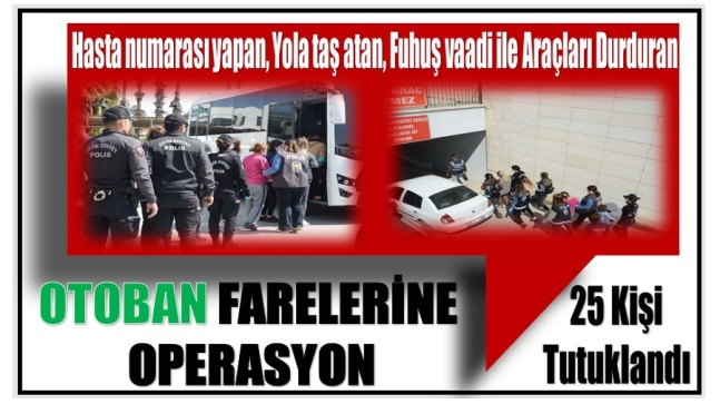 Mersin Polisinden Otoban Farelerine Operasyon