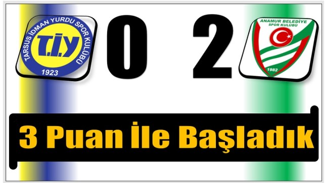 Anamur Belediyespor Deplasmanda 3 Puanın Sahibi Oldu