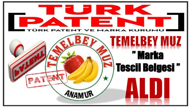 ANAMUR ” TEMELBEY MUZ ” Marka Tescil Belgesi Aldı