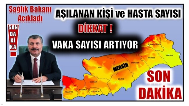 MERSİN’DE 27 ŞUBAT – 5 MART VAKA SAYISINDA ARTIŞ VAR