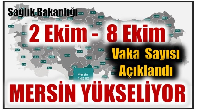 Sağlık Bakanlığı 2 – 8 Ekim Verilerini Açıkladı ; Mersin’de Son Durum …