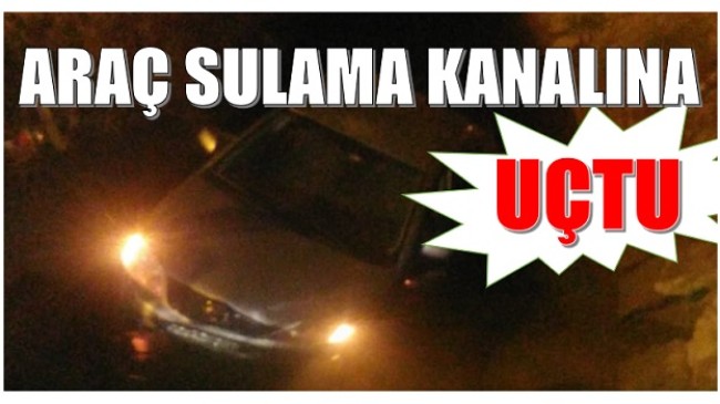 Araç Sulama Kanalına Uçtu