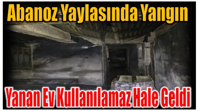 Abanoz’daki Yangında Bir Ev Kullanılamaz Hale Geldi