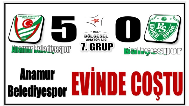 Anamur Belediyespor Evinde Coştu