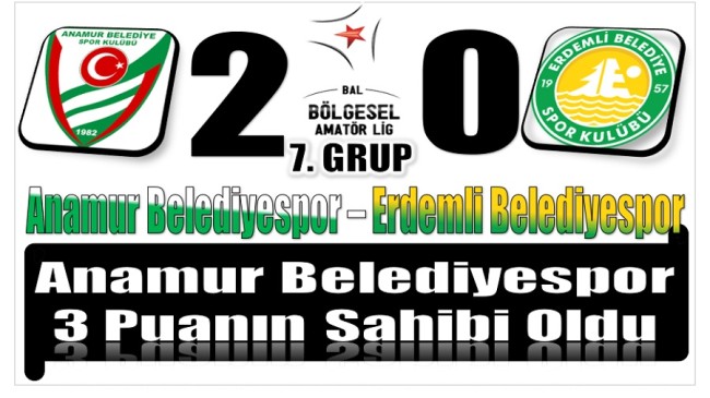 Anamur Belediyespor 3 Puanın Sahibi Oldu