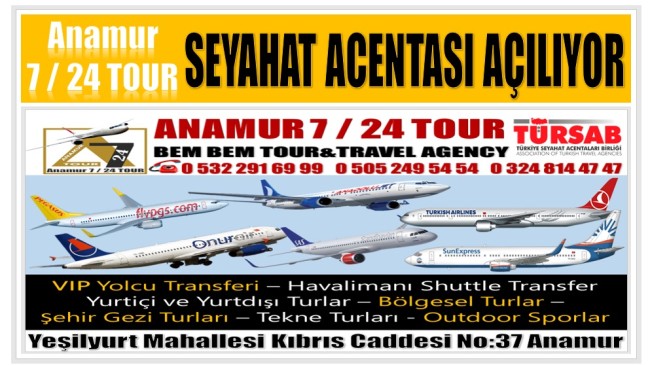 ANAMUR 7 / 24 TOUR YAKINDA HİZMETİNİZDE