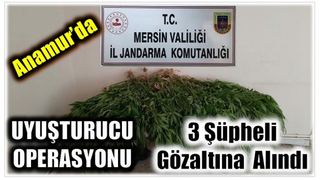 Anamur’da Uyuşturucu Operasyonu ; 3 Şüpheli Gözaltına Alındı