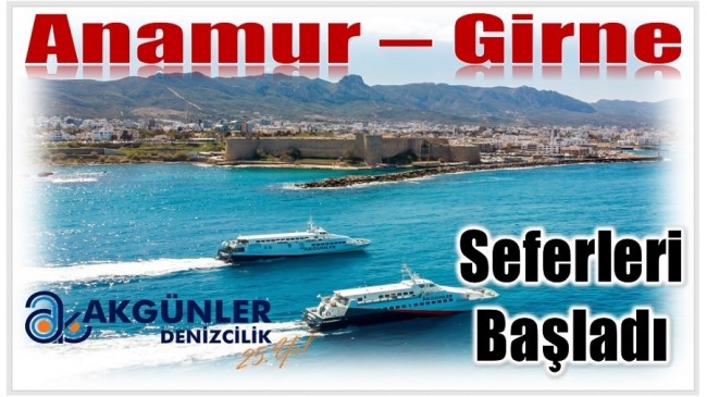 Anamur – Girne Feribot Seferleri Başladı