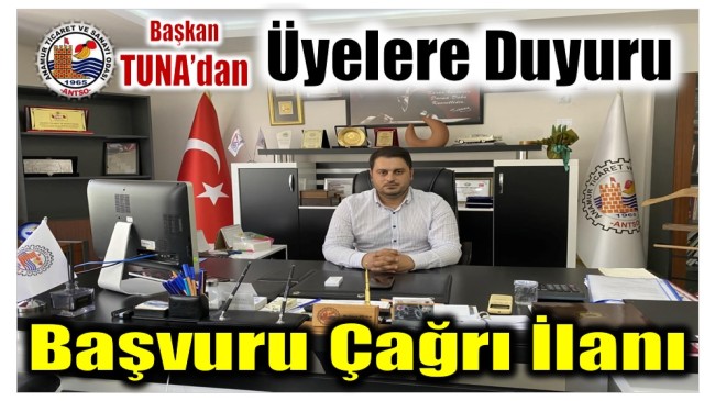 Başkan TUNA’dan Üyelere ,TKDK ” Başvuru Çağrı İlanı ” ile İlgili Önemli Duyuru