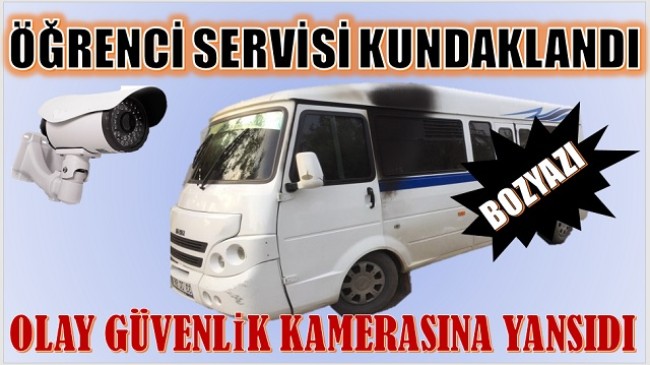 KUNDAKLANAN ÖĞRENCİ SERVİSİ KULLANILAMAZ HALE GELDİ