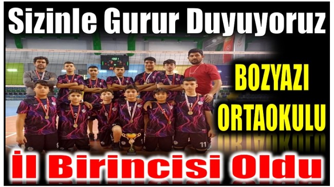 Bozyazı Ortaokulu Mersin Şampiyonu Oldu