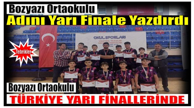 TEBRİKLER ! Bozyazı Ortaokulu Adını TÜRKİYE YARI FİNALİNE Yazdırdı