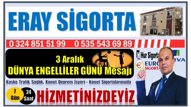 ERAY SİGORTA’DAN 3 Aralık DÜNYA ENGELLİLER GÜNÜ Mesajı