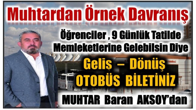 Muhtar BARAN’dan Örnek Davranış