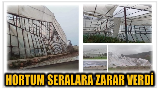 HORTUM BOZYAZI’DA SERALARA ZARAR VERDİ