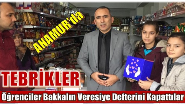 ANAMUR’LU ÖĞRENCİLER ” BAKKALIN VERESİYE DEFTERİNİ SATIN ALDILAR “