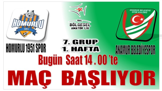 Anamur Belediyespor İlk Maçında Deplasmanda Homurlu 1951 Spor ile Karşılaşacak