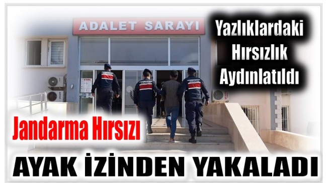 JANDARMADAN KAÇIŞ YOK : HIRSIZI AYAK İZİNDEN YAKALADI