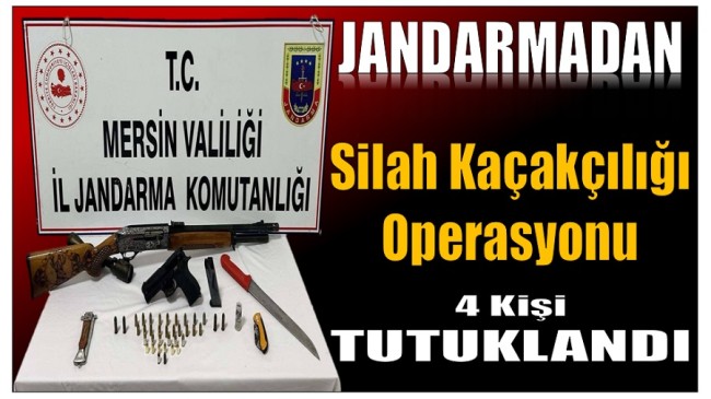 Jandarmadan Silah Kaçakçılığı Operasyonu: 4 Şüpheli Tutuklandı