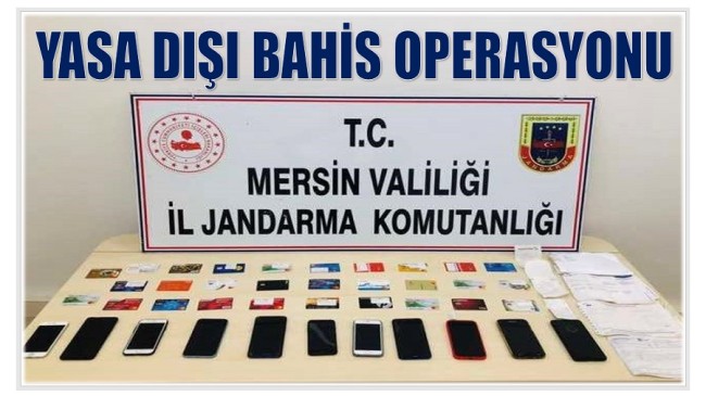 Jandarmadan Yasa Dışı Bahis Operasyonu ; 6 GÖZALTI