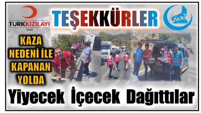 Kaza Nedeniyle Yolda Mahsur Kalan Vatandaşlara , Yiyecek ve İçecek İkramı