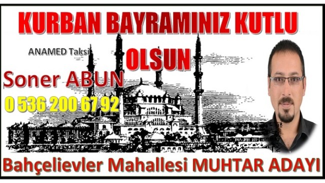 KURBAN BAYRAMINIZ KUTLU OLSUN