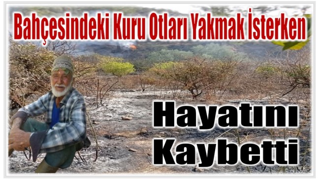 Gülnar’da Acı Olay ; Bahçesindeki Otları Temizlerken Hayatını Kaybetti