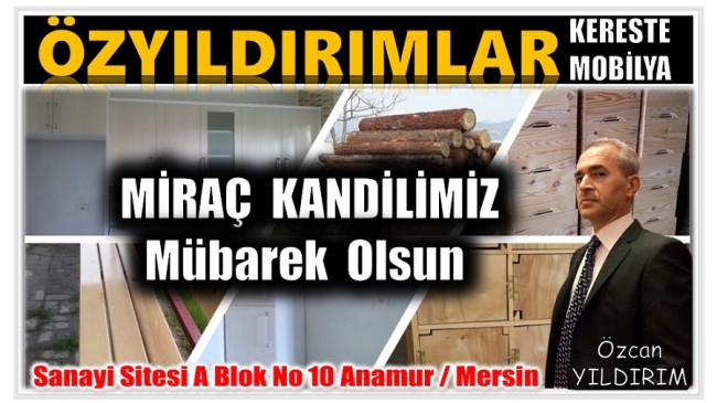 ÖZYILDIRIMLAR KERESTE – MOBİLYADAN MİRAÇ KANDİLİ MESAJI