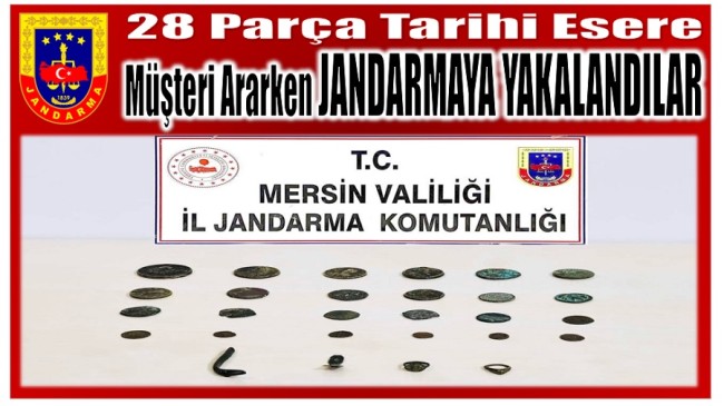 Tarihi Eserleri Satmak İçin Müşteri Ararken Jandarmaya Yakalandılar