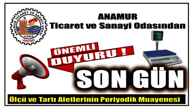 Ticaret Odasından Duyuru ; Bugün Son Gün !