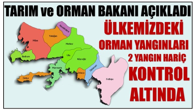 BAKAN PAKDEMİRLİ DUYURDU ; ” Milas ve Köyceğiz Dışındaki … “