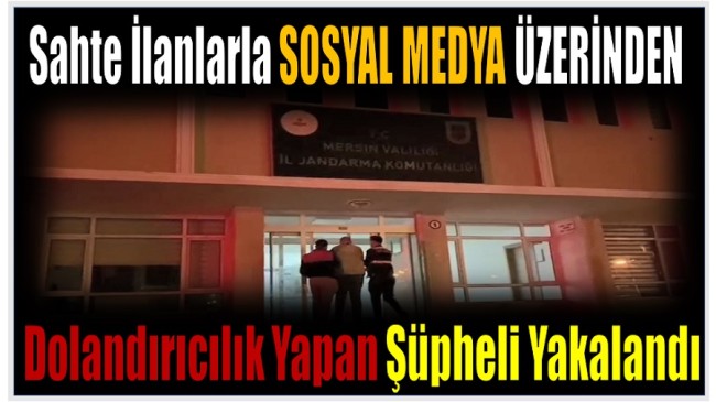 Sosyal Medya Üzerinden Sahte İlanlarla Dolandırıcılık Yapan Şüpheli Yakalandı