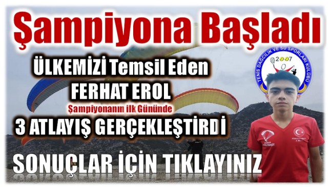 Hemşerimiz Ülkemizi Temsil Ediyor, Şampiyonanın İlk Günü 3 Atlayış Gerçekleştirdi